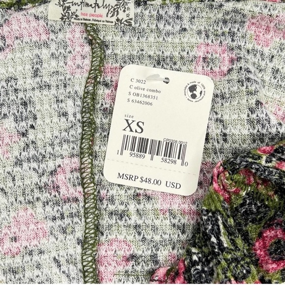 FREE people Ciara Printed Layering Top NWT - Picture 4 of 8